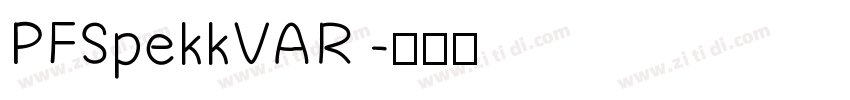 PFSpekkVAR 字体转换